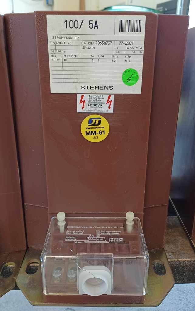 Virtamuuntaja Siemens 4MA74 100/5A, 0,2S