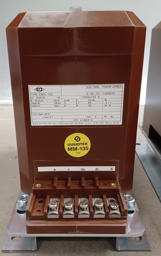 Jännitemuuntaja Ritz GSES 12D 10000:V3/100:V3/100:3 10VA cl 0,2; 30VA