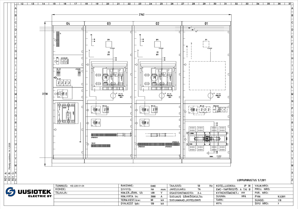 2000A 230_400V Icw 60kA Ipk 120 kA Norelco kentät 01-04