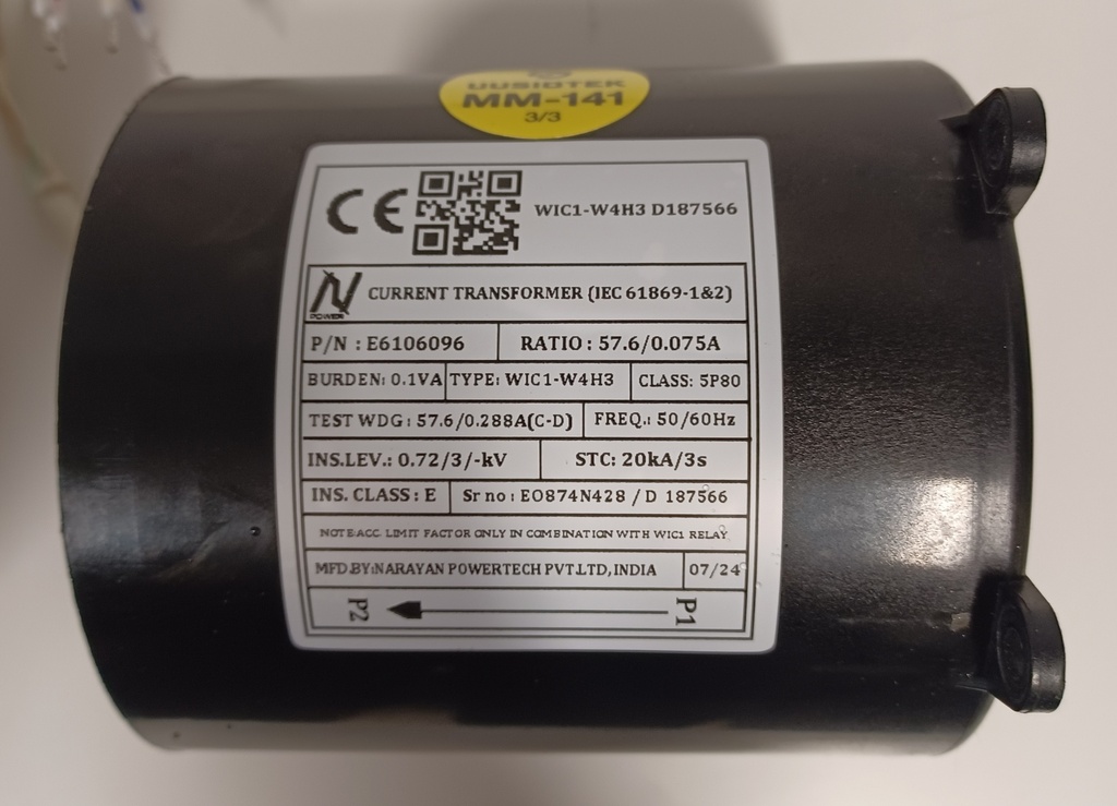 Virtamuuntaja N-Power WIC1-W4H3 57,6/0,075A cl. 5P80