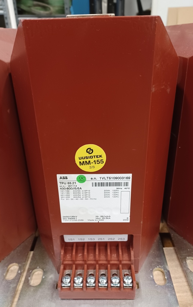 Virtamuuntaja ABB TPU 400-800//5/5A 5P10