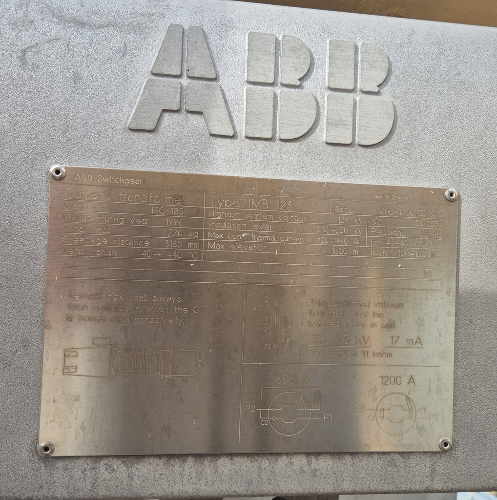 Virtamuuntaja ABB IMB 145 145kV
