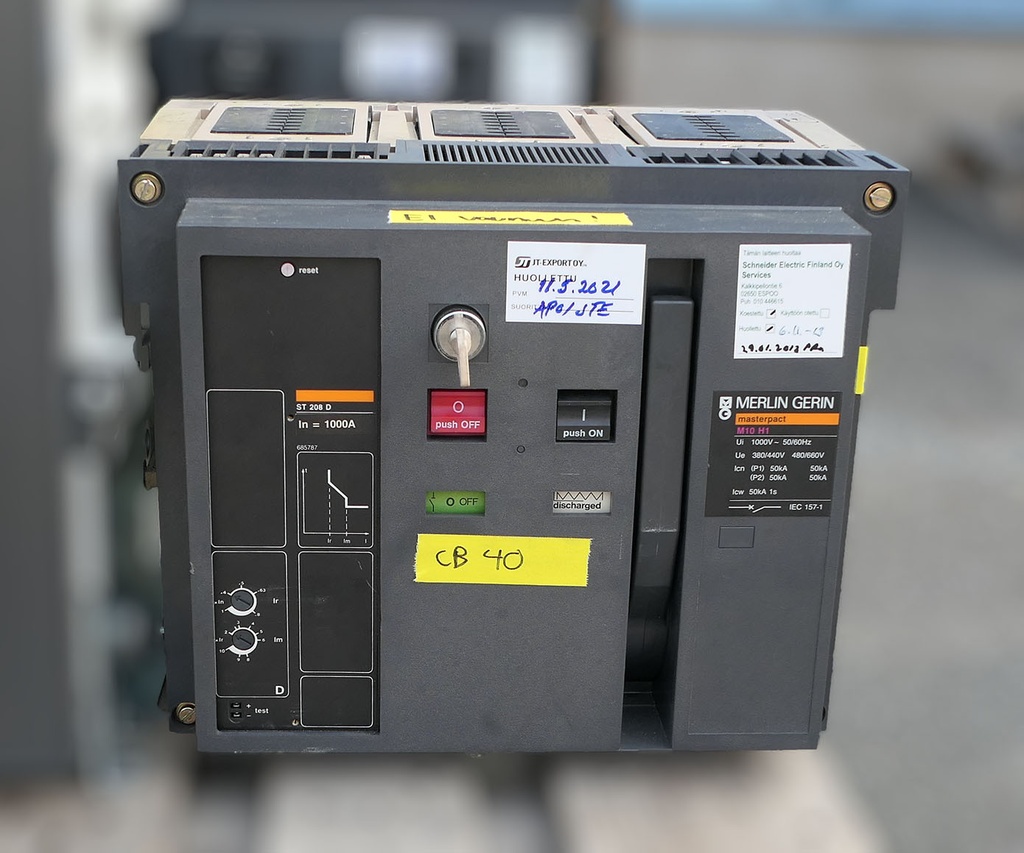 1000A Merlin Gerin M10 H1 Circuit breaker 