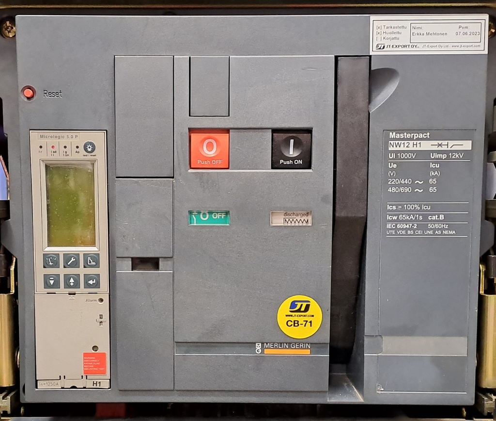 1200A katkaisija Merlin Gerin Masterpact NW12 H1