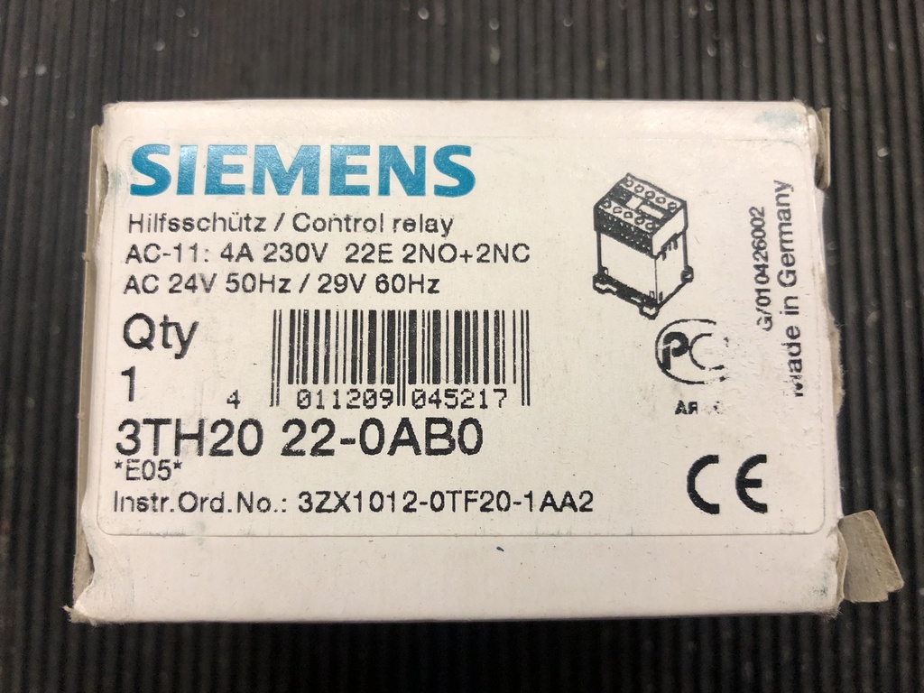 Siemens 3TH2022-0AB0 kontaktori 24VDC