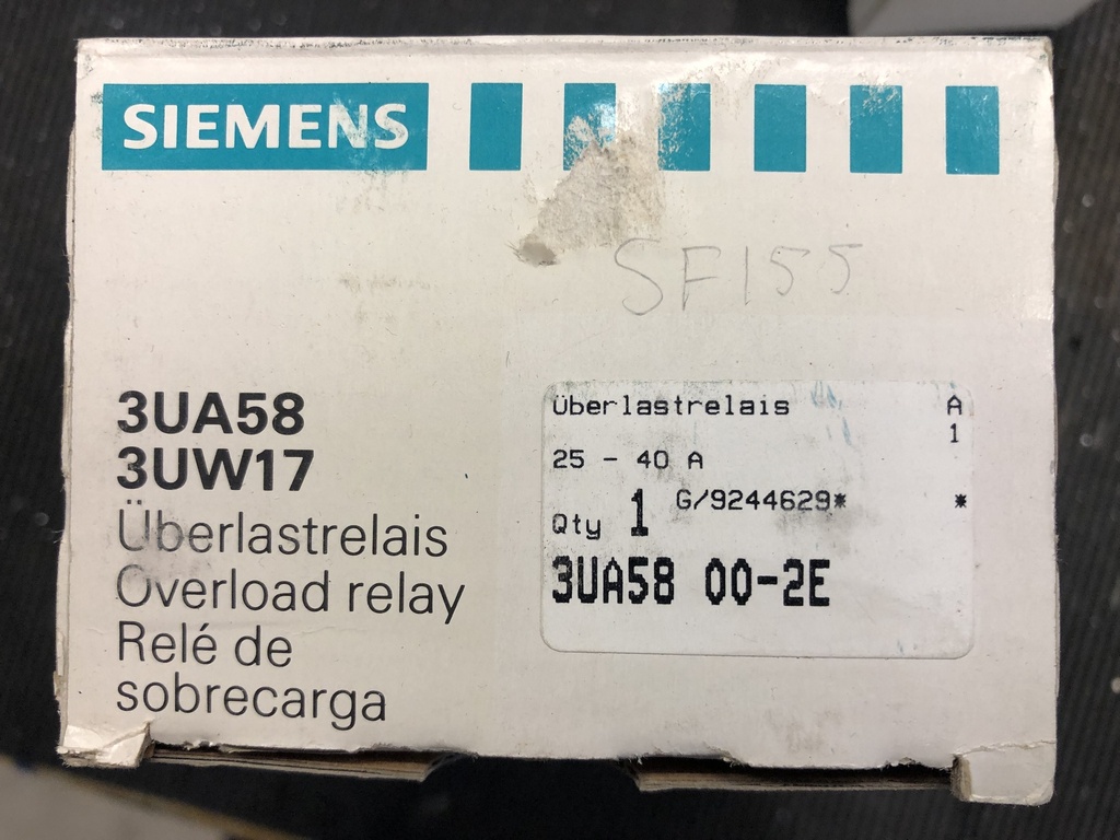 Siemens 3UA5800-2E overload relay 25-40A