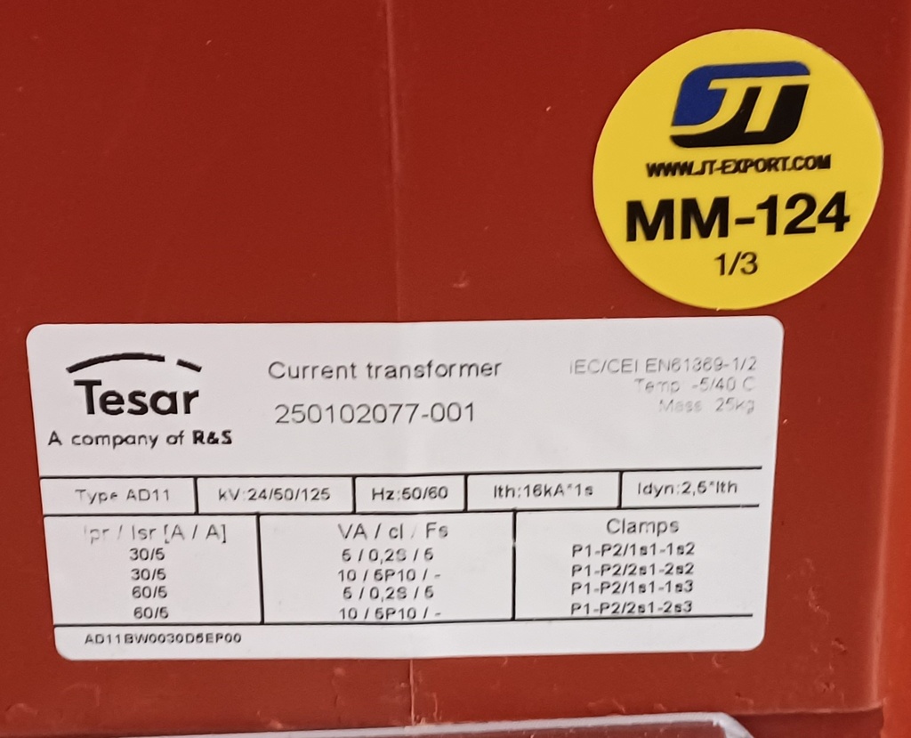 Current transformer Tesar AD11 30-60/5/5 0.2S