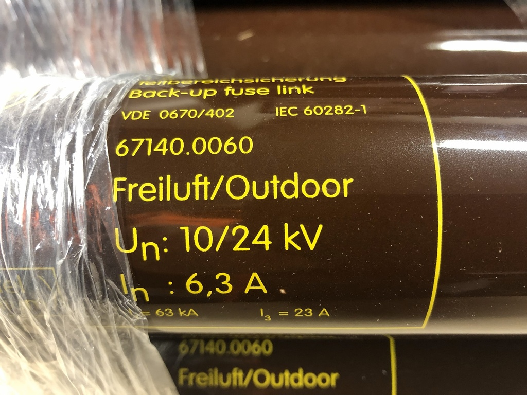 10/24 kV-6,3A medium voltage fuse