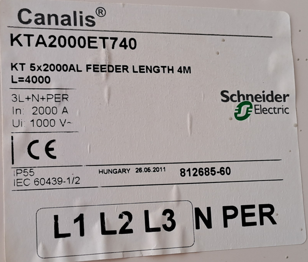Schneider Electric KTA2000ET740 4000mm