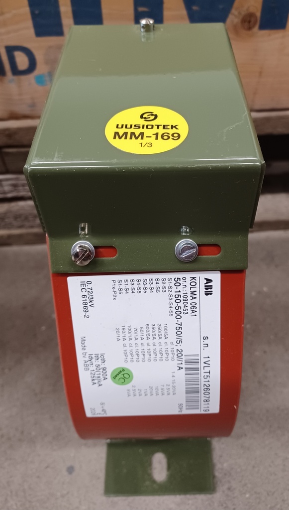Kaapelivirtamuuntaja ABB KOLMA06A1 50-150-500-750//5; 20//1A