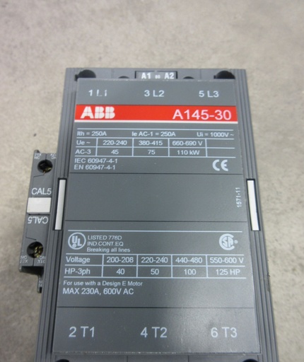 [A145-30] ABB A145-30 kontaktori 70kW 145A(AC-3) 