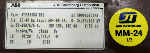 [MM-24] Current transformer ABB KOFA24D2-H02 50-100/5/5A, 0,5/1,0