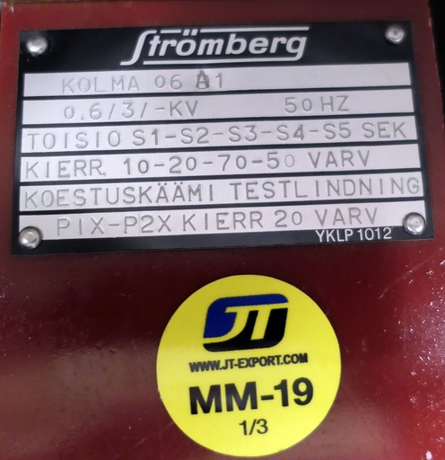 [MM-19] Current transformer Strömberg KOLMA06-A1 kierr 10-20-70-50