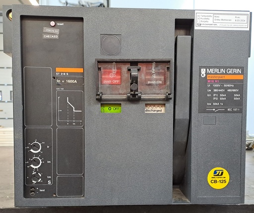 [CB125] 1600A katkaisija Merlin Gerin Masterpact M16 H1