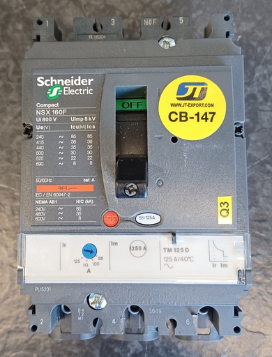 [CB147] 125A Circuit breaker Schneider NSX160F
