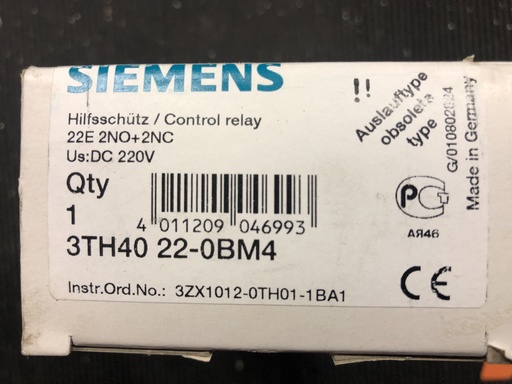 [3TH4022-0BM4] Siemens 3TH4022-0BM4 contactor 220VDC