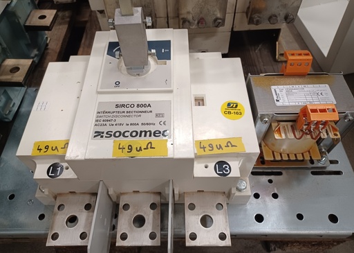 [CB163] 800A Socomec Sirco circuit breaker