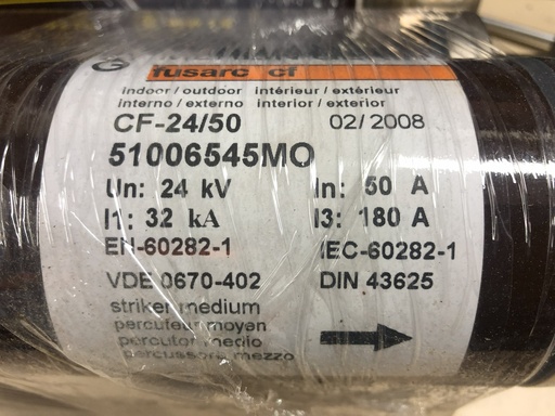 [KJS25] 24 kV-50A Merlin Gerin medium voltage fuse