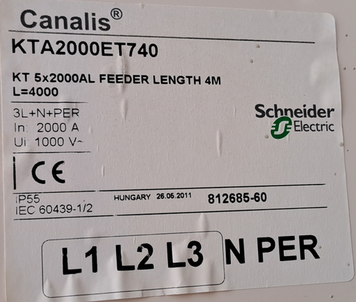[KTA2000ET740] Schneider Electric KTA2000ET740 4000mm