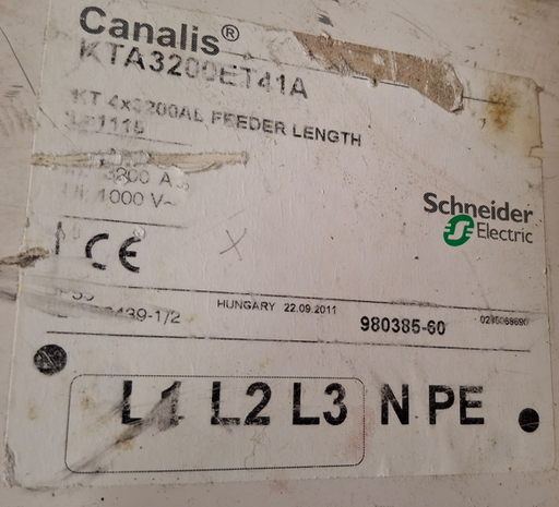 [KTA3200ET41A] Schneider Electric Canalis KTA3200ET41A 1115mm