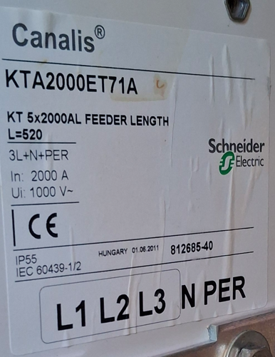 [KTA2000ET71A] Schneider Electric Canalis KTA2000ET71A 520mm